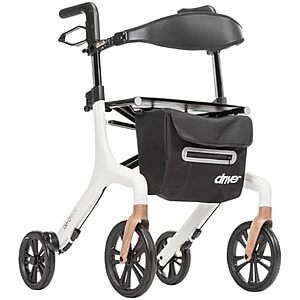 Drive Medical AeroWalk Ultra-Lite Rollator w/ 23" Seat Height (White) $118 + Free S&H