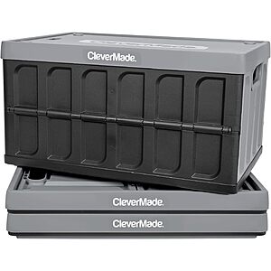 3-Pack 62L CleverMade Collapsible Storage Bins w/ Lids (Stone) $32 + Free Shipping w/ Prime or on orders over $35