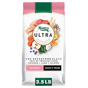 3.5-Lb Nutro Ultra Toy Breed Adult Dry Dog Food (Chicken, Lamb & Salmon) $5.69 w/ S&S + Free Shipping w/ Prime or on $35+