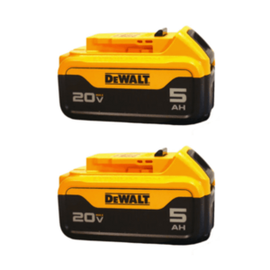 DEWALT 20V MAX 5.0Ah Lithium-Ion Battery Pack 2-Pack (DCB205-2) – Extended Runtime, Lightweight Design, LED Fuel Gauge $108