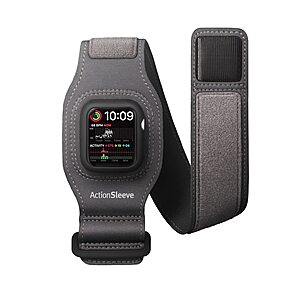 $7.50: Twelve South ActionSleeve 2 Armband for Apple Watch 41mm, Protective Sports Band, Gray at Amazon