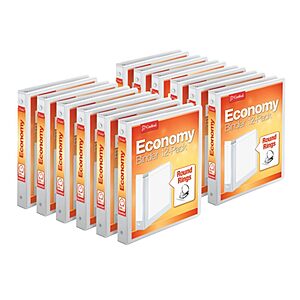 $26.99: Cardinal 1 Inch 3 Ring Binders, White, 12 Pack (Holds 225 Sheets)