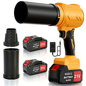 Leaf Blower Cordless, 950000RPM Electric Leaf Blower with 2 x 4.0Ah Battery $32