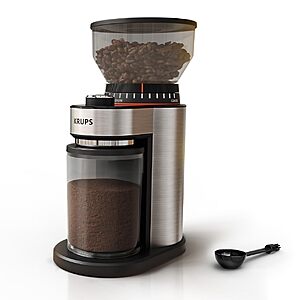 KRUPS Flat Burr Electric Coffee Grinder w/ 18 Grind Settings (Stainless Steel) $49 + Free Shipping