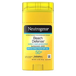 1.5-Oz Neutrogena Beach Defense SPF 50 Sunscreen Stick $5.39 w/ S&S + Free Shipping w/ Prime or on $35+