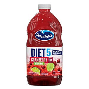 Ocean Spray® Diet Cranberry with Lime Juice Drink, 64 Fl Oz Bottle~$3.49 With S&S @ Amazon