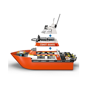 City Coast Guard Rescue Boat Helicopter Building Set 60504, 742 Pieces $79.99