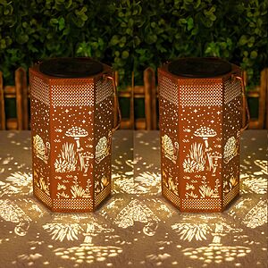 Prime Members: (2 Pack) Turtles LED Solar Lantern Outdoor, IP65 Waterproof $16.49