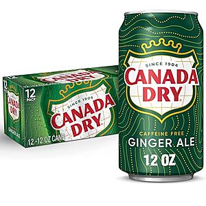 [SnS] $4.75* | 12-Pk 12-Oz Canada Dry Ginger Ale Soda at Amazon (39.6￠ each)
