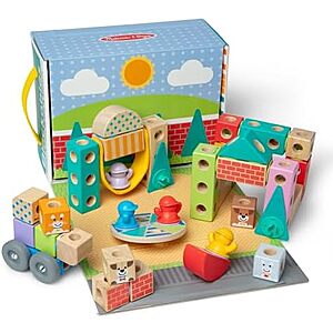 $14.90* | 73-Piece Melissa & Doug Blockables Town Snap and Play Wooden Building Blocks Set at Amazon