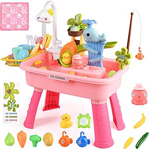 Mobelixy Toddler Sand Water Table Toy with Electric Water Pump - $9.49 @ Amazon