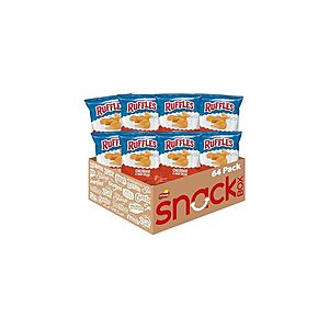 Ruffles Cheddar & Sour Cream Flavored Potato Chips, 1.5 Ounce (Pack of 64), $21.99, FS Prime, Woot!