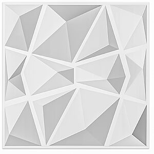 $17.30: Art3d 12 Pack 3D Diamond Design Wall Panels 19.7"x19.7" PVC Panel White at Amazon