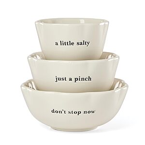 3-Piece Kate Spade New York Serveware What A Treat Porcelain Stacking Bowl Set (6, 10, & 12-oz , White) $18.60 + Free Shipping w/ Prime or on $35+