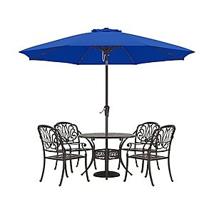 $23.99: ABCCANOPY 10FT Patio Umbrella with Push Button Tilt and Crank(Blue) at Woot!