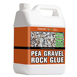Teexpert Rock Glue for Landscaping: 1 Gallon Pea Gravel Binder Stabilizer, Concentrate Long-Lasting Hold, Permeable & Dries Clear $19