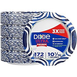 [SnS, AC] $47.24* | 3 × 172-Count 10" Dixie Ultra Large Heavy Duty Paper Plates ($15.75 each) at Amazon