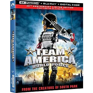 Team America: World Police [4K UHD + Blu-Ray + Digital Copy] $14.49 + Free Shipping w/ Prime or on $35+
