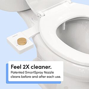 TUSHY Fresh Ultra-Slim Starter Bidet Attachment for Toilet $41.64