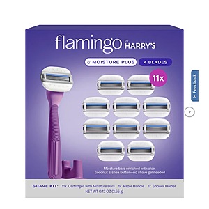 Flamingo by Harry's Moisture Plus Razor Set 11 Cartridges + 1 Handle $19.99 Free Shipping Costco.com