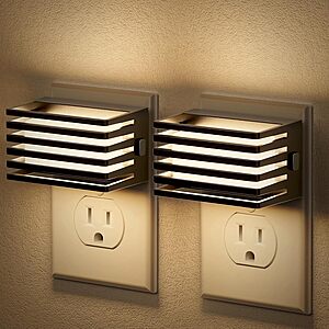 2-Pack JandCase LED Dusk to Dawn Dimmable Plug-in Night Lights w/ Light Sensor: 3000K Soft White or Amber $4.99 ($2.50 each) & More + Free Shipping w/ Prime or on $35+