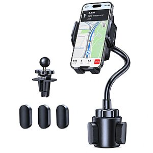 TECKNET Cup Holder Phone Holder, Adjustable Cup Holder Phone Mount $9.99