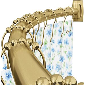 Curved Shower Curtain Rod for Bathroom (Various Sizes) $13.74