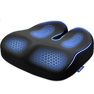 ZIKEE Ergonomic Seat Cushion with Thigh Slope for Long Sitting Comfort $17.99