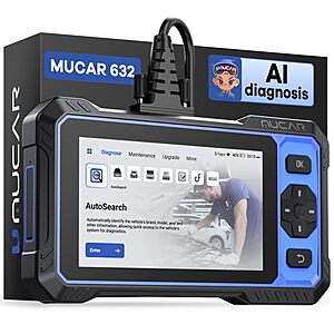 OBD2 Scanner, MUCAR 632 Elite AI-Assisted Bidirectional Scan Tool, 15 Reset Services $186.99