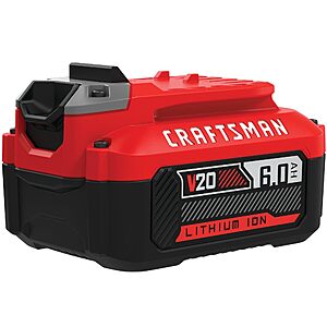 CRAFTSMAN V20 6Ah Lithium Ion Power Tool Battery (CMCB206) $59 + Free S&H at Amazon