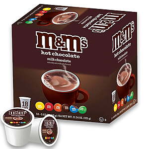 M&M's Milk Chocolate Flavored Hot Cocoa Single Serve Cups K-Cup- 18 Count 11.34 oz $7.49