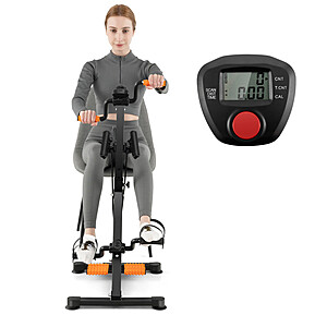 Costway Adjustable LCD Pedal Exercise Bike with Massage $48 + Free Shipping