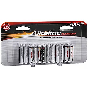 Walgreens Alkaline Supercell Batteries AAA or AA, 24.0 each $9.5