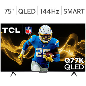 Costco Members: 75" TCL Class Q77K Series 4K UHD QLED Smart TV w/ 5 Year Protection Plan $479.99 + Free Shipping