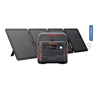 Jackery Explorer 1500 v2 Solar Generator with Solar Panel 100Air $599.99 free shipping Costco.com