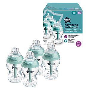 $18 | Tommee Tippee Advanced Anti-Colic Baby Bottles, Newborn 0m+, 9oz
