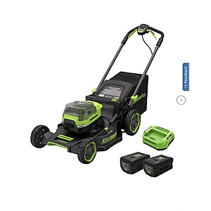 Greenworks 80V 21" Electric Self Propelled Lawn Mower with 4Ah, 2Ah Batteries and 2A Charger $499.99 free shipping Costco.com