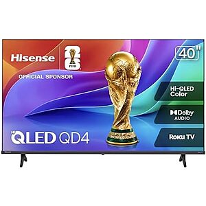 $149.99* | Hisense 40-Inch Class QD4SR Series Hi-QLED FHD Smart Fire TV (40QD4SR, 2026 Model) at Amazon