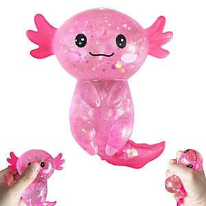 Axolotls Squishies Fidget Stress Ball,Cute Squishies Axolotls Toy,Easter Basket Stuffers, Stress Ball Squeeze Toys for Stress Relief (Pink) $7.99