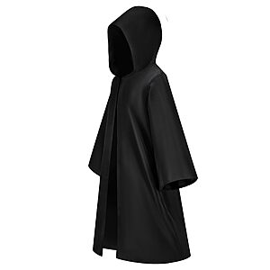 Spooktacular Creations Boys Halloween Costumes, Kids Knight Cloak Tunic Hooded Robe, Black Toddler Knight Costume for Halloween Cosplay Role Play Parties(Large(10-12 yrs) $12.98
