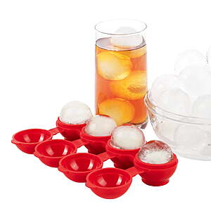 4-Well Joie Silicon Ice Tray Mold (2" Sphere, Red) $1.44 + Free Shipping w/ Walmart+ or on $35+