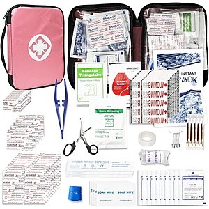 305-Piece 1st Aid First Aid Kit (Pink) $9.99 & More + Free Shipping w/ Prime or on $35+