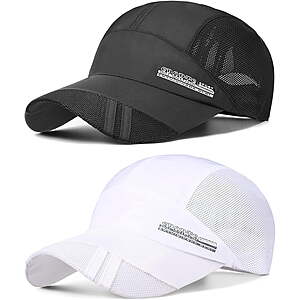 Tagvo 2-Count Men's & Women's Quick Drying Mesh Baseball Cap w/ Adjustable Buckle Closure $9.89 + Free Shipping w/ Walmart+ or on $35+