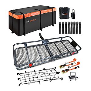 Hitch Mount Cargo Carrier Rack Basket 60"*20"*6"+Waterproof Bag 16 Cu.Ft. $199.94