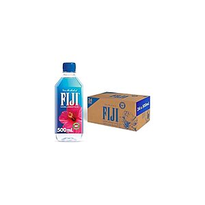 FIJI Artesian Bottled Water, 500 mL (16.9 fl oz), Pack of 24 $15.99