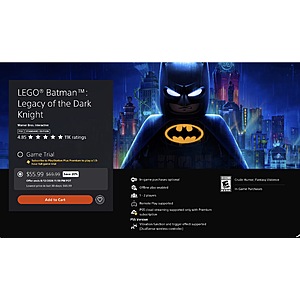 Lego Batman legacy of the dark knight (PS5) $55.99