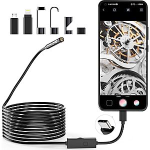 1920P 16.5' Type-C Semi-Rigid Endoscope Borescope Camera $10.46 + Free Shipping w/ Prime or on $35+