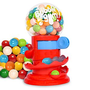 $5.60: Toymendous 7.15" Kids Gumball Machine | 50 Count Candy Dispenser Piggy Bank at Amazon