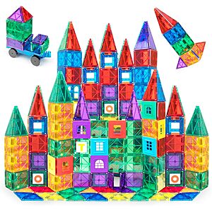 100-Pc Playmags 3D Magnetic Tiles Building Blocks Set $19.99 w/ Prime s/h