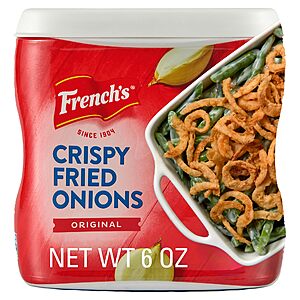 6-Ounce French's Crispy Fried Onions $1.00 w/ Prime s/h